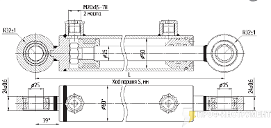 Гидроцилиндр МС50/25х250-3(4).11(455)