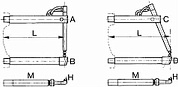 Нижнее плечо малого размера с муфтой и электрододержателем, 250мм (тип TECNA 4890)