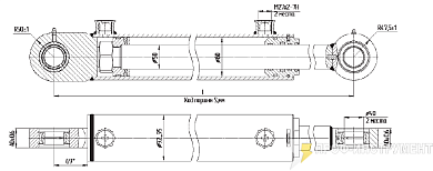 Гидроцилиндр МС80/50х630-3(4).11(1010)