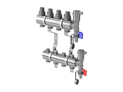 Коллектор в сборе универсальный 1" ВР-3/4" НР, 5 выходов