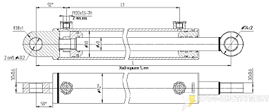 Гидроцилиндр МС80/40х630-3(4).22(930)